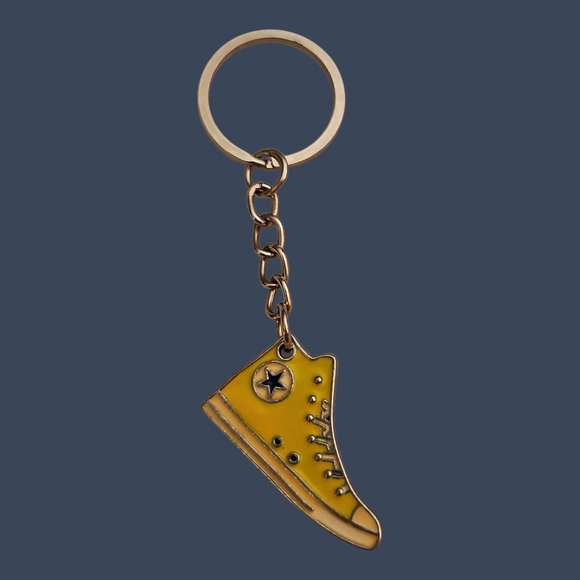 3/$30 Vintage Yellow Converse Sneaker Keychain - Picture 1 of 4